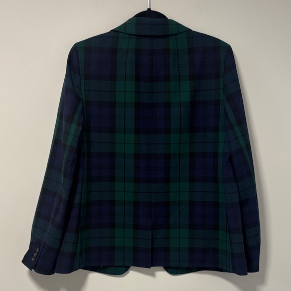 J. Crew Women's Plaid Blazer in Navy and Green NWOT - Picture 6 of 6